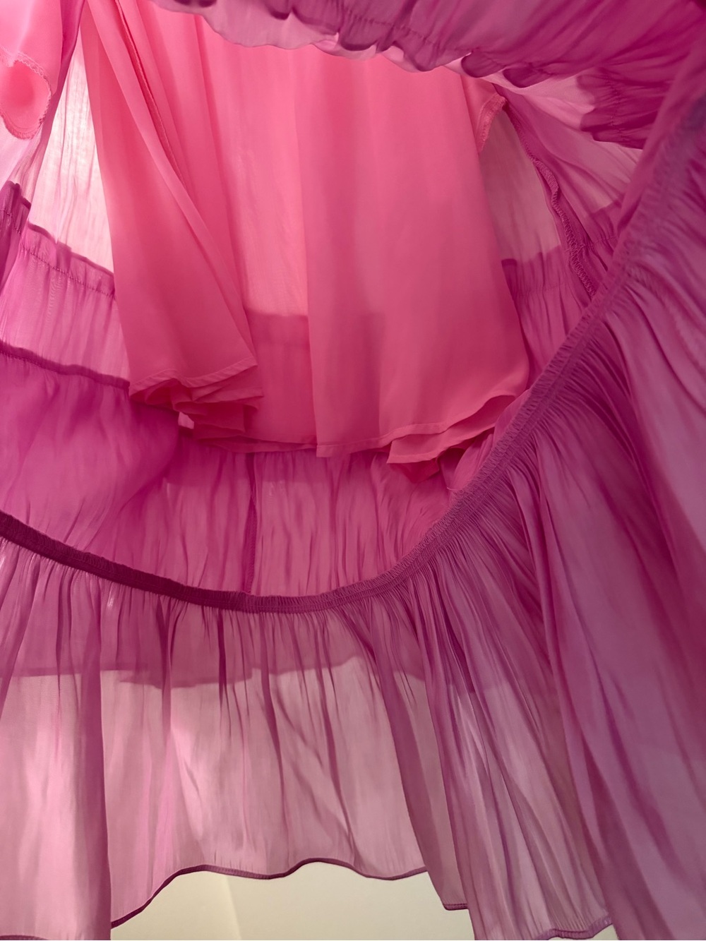 Polagram Lavender-Pink Tiered Long Sleeve Dress - Picture 4 of 5